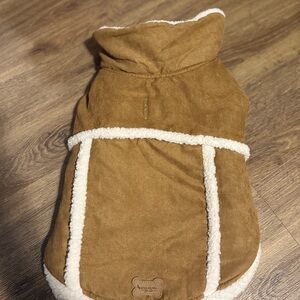 Koolaburra Tan Dog Coat with Cream Trim